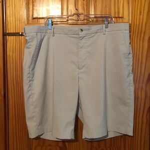 Greg Norman Collection Tan Flat Front Shorts